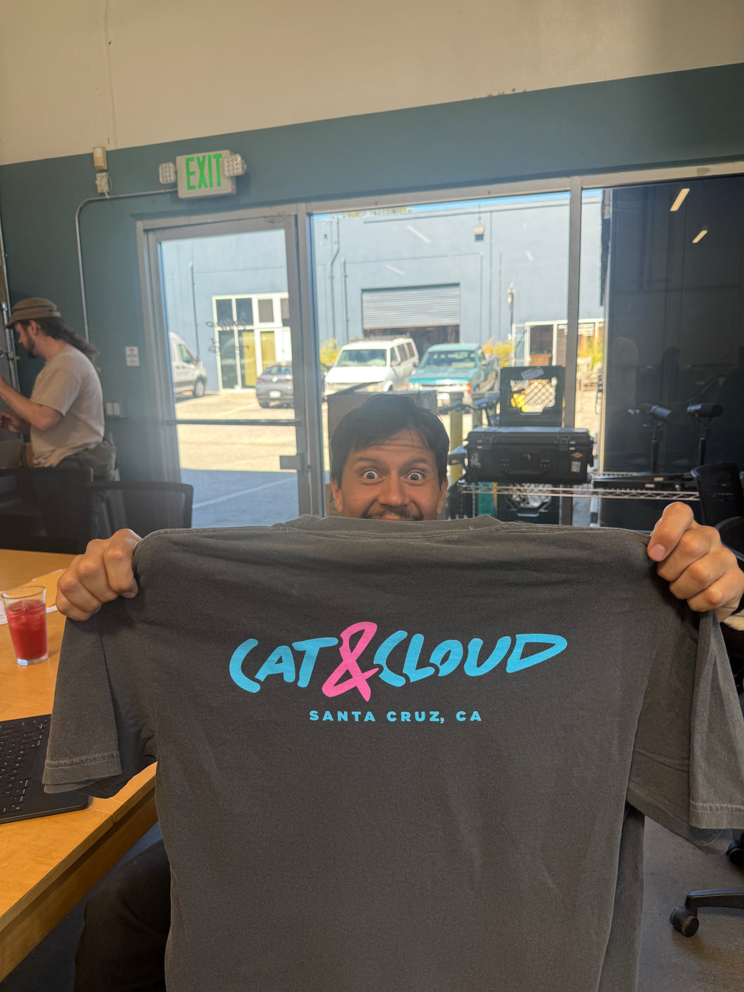 Pink and Blue Logo T Shirt
